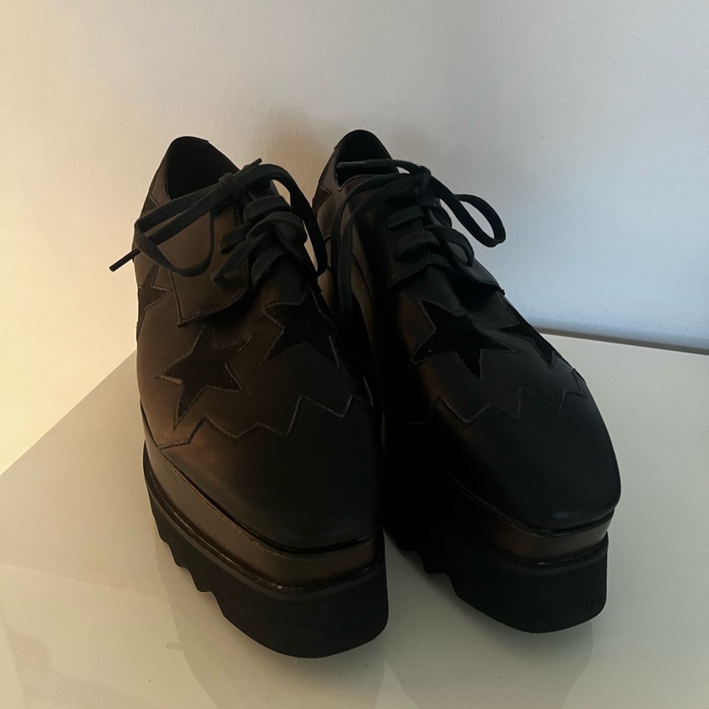 SOLD!!!! Stella McCartney Black Elyse Platform Oxford - Picture 2 of 10